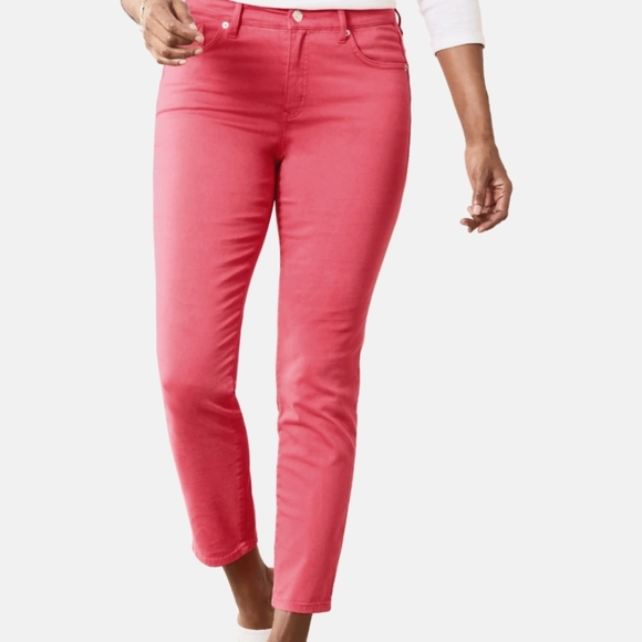 Tommy Bahama Paradise Pink High Rise Ankle Pants - Picture 2 of 8